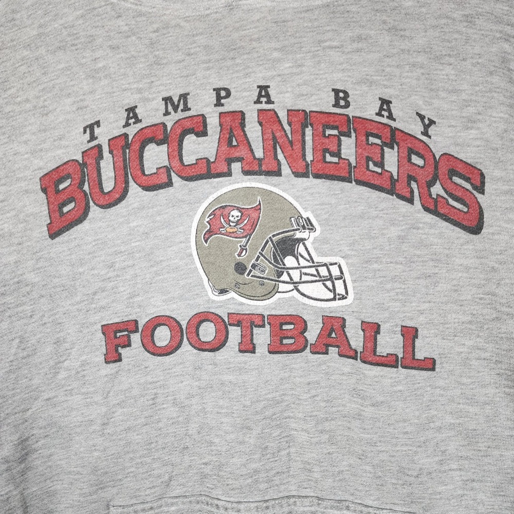 Reebok Tampa Bay Buccaneers Hoodie Mens Large Gray NFL Football Graphic Pullover - Picture 3 of 7